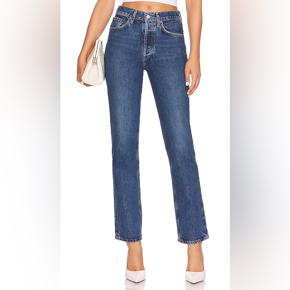 NWT AGOLDE Lana Mid Rise Straight in Sphere - Size 28